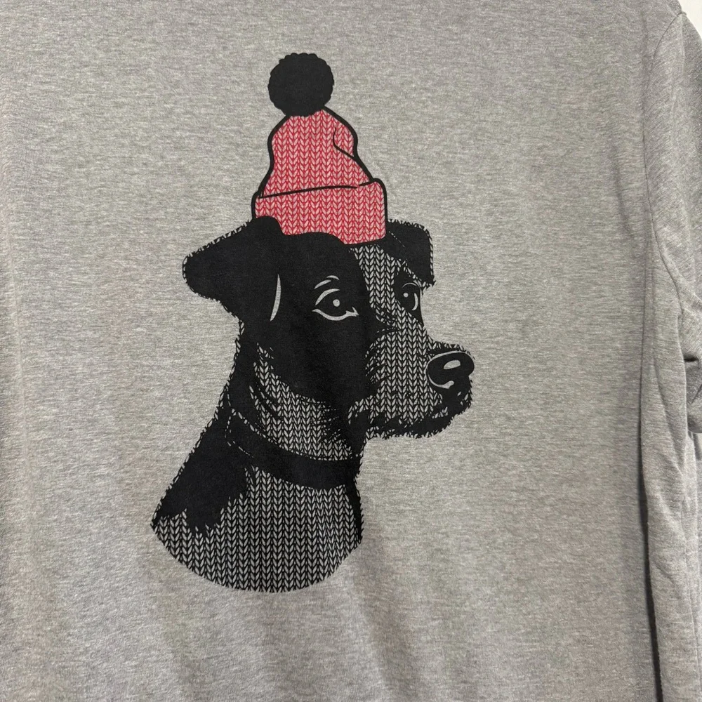 Goodfellow & Co Charcoal Dog Tee with‎ Red Hat